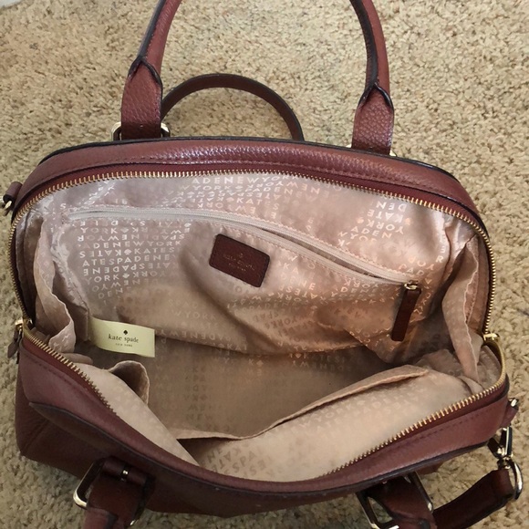 Kate Spade dark brown purse with crossbody strap - Picture 7 of 9